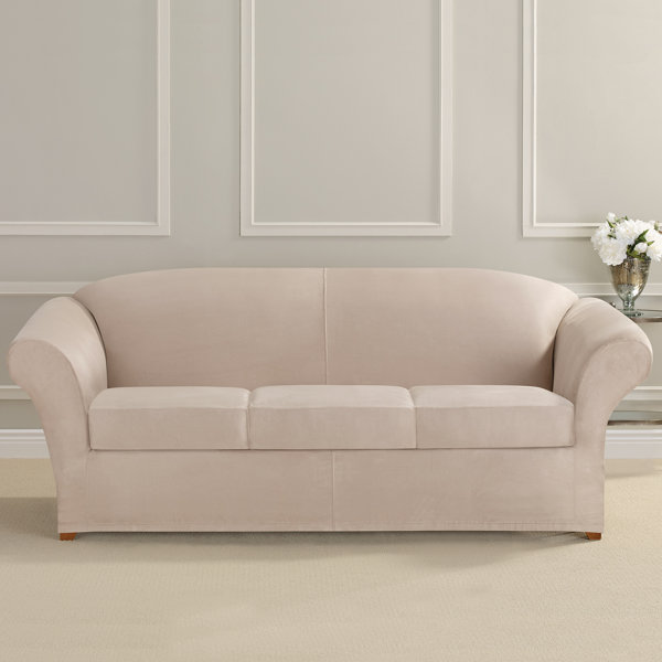 Sure Fit Ultimate Heavyweight Stretch Suede Box Cushion Sofa Slipcover